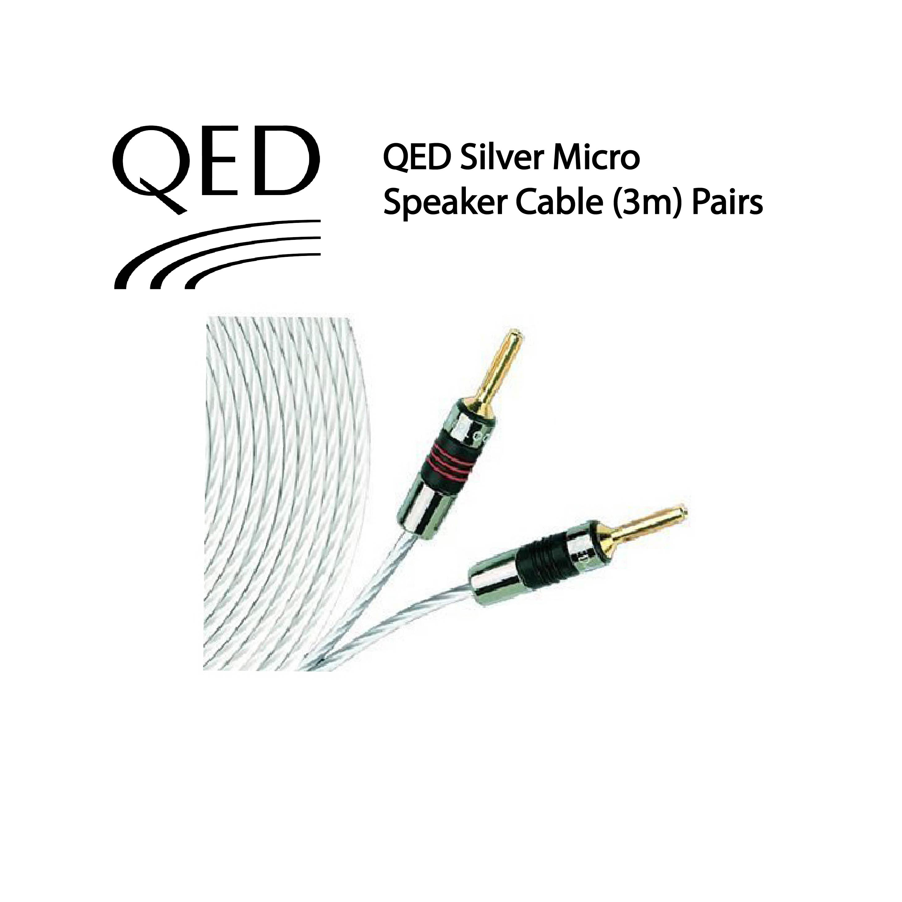 QED Silver Micro Speaker Cable (3m) Pairs CMY