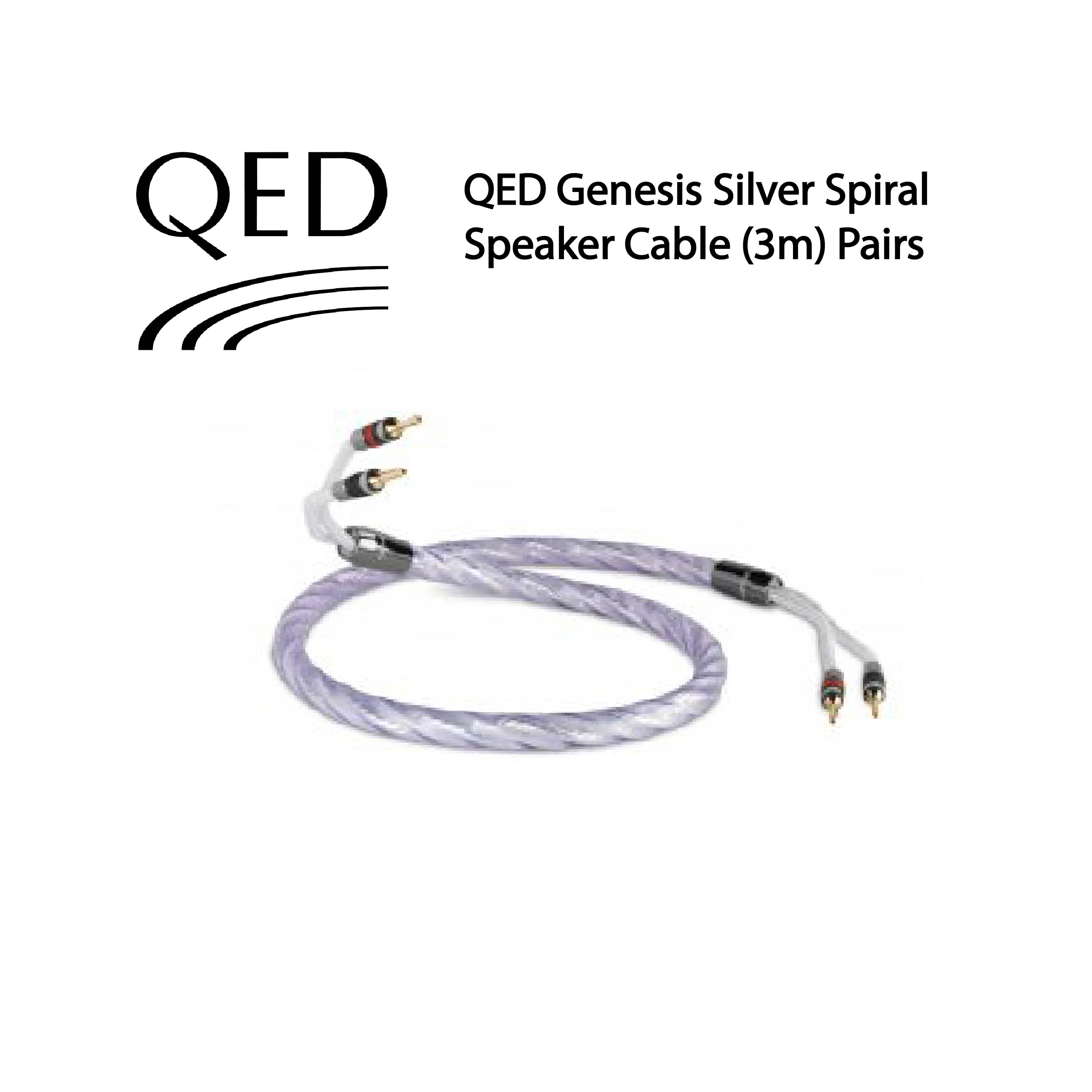 QED Genesis Silver Spiral Speaker Cable (3m) Pairs CMY