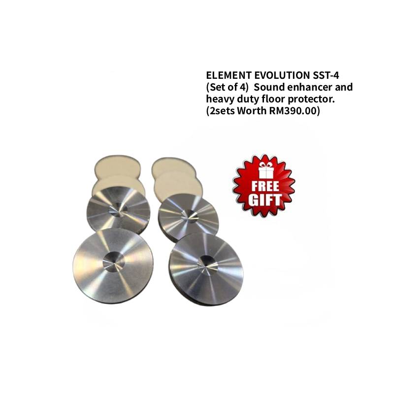 1) ELEMENT EVOLUTION SST-4 (Set of 4) Sound enhancer and heavy duty floor protector. (2sets Worth RM390.00)