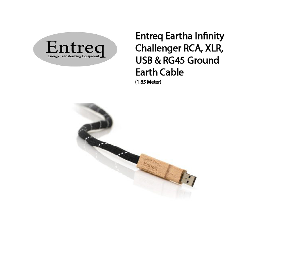 Entreq Eartha Challenger RCA, XLR, USB & RG45 Ground Earth Cable(1.65m