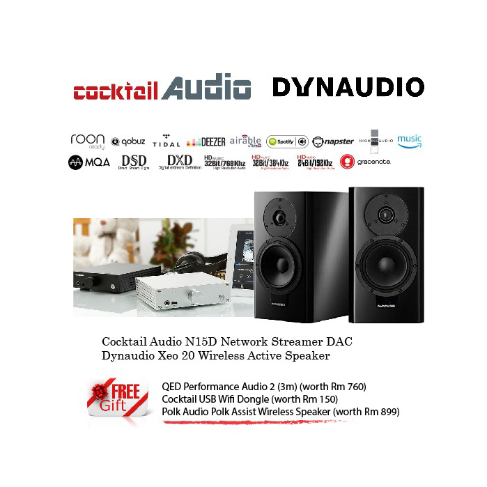 meddelelse sammentrækning Repræsentere Cocktail Audio N15D Network Streamer DAC Dynaudio Xeo 20 HiFi Package – CMY