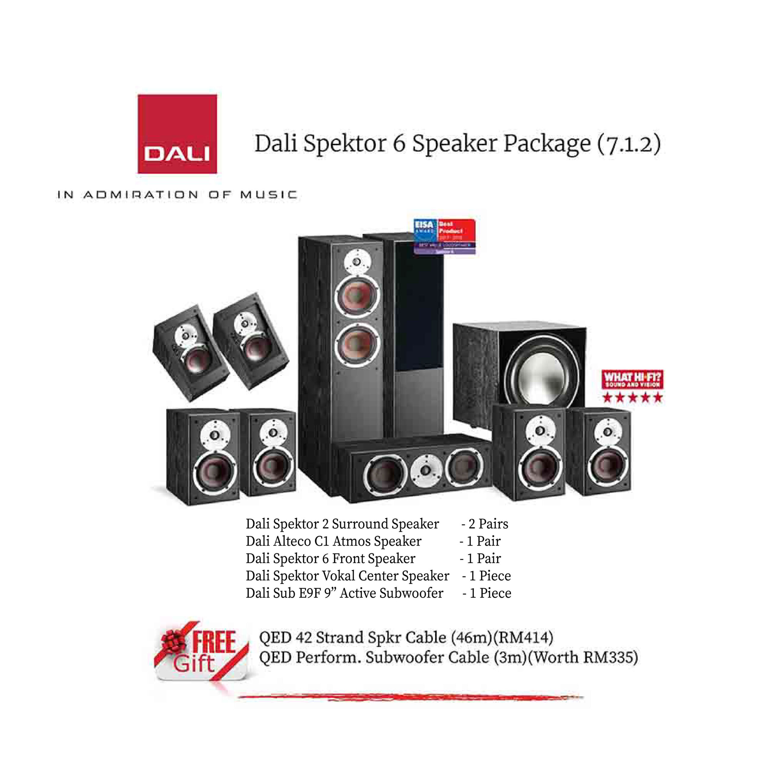 DALI Spektor 2 Dimensiones (An x Al x Pr): 292 x 170 x 238 mm -Peso