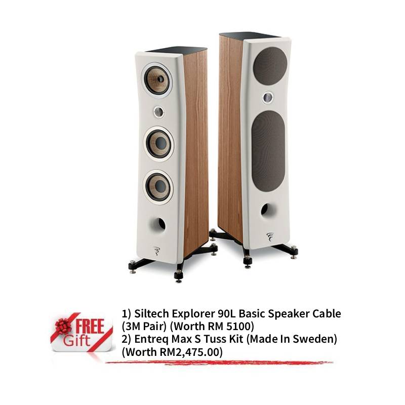 Focal Kanta N2 Floorstanding Speaker (Ivory Matte _ Walnut)