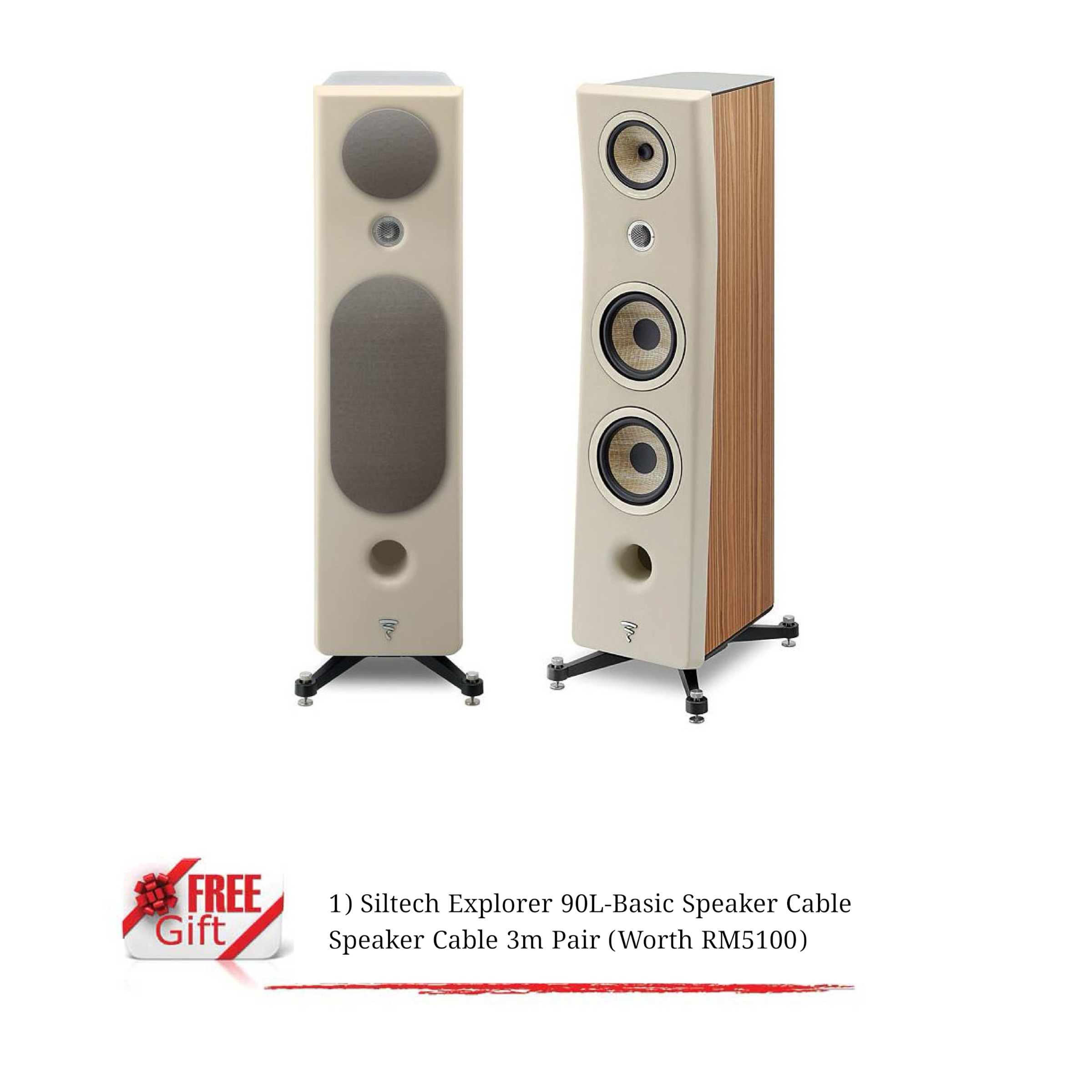 Focal, Kanta N3, Floorstanding Speaker, (Ivory Matte Walnut), (Made In  France), (Made In France), (Pre-Order)