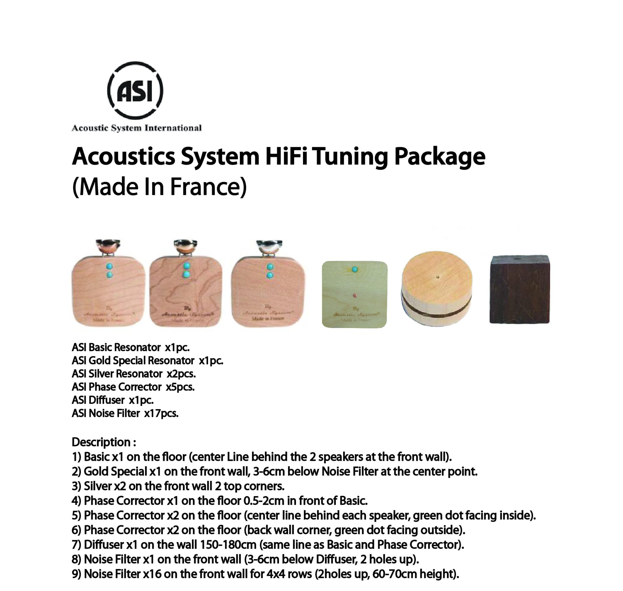 A.S.I AcousticTopline Feet (Set of 3)(Made In France A.S.I AcousticTopline Feet (Set of 3)(Made In France