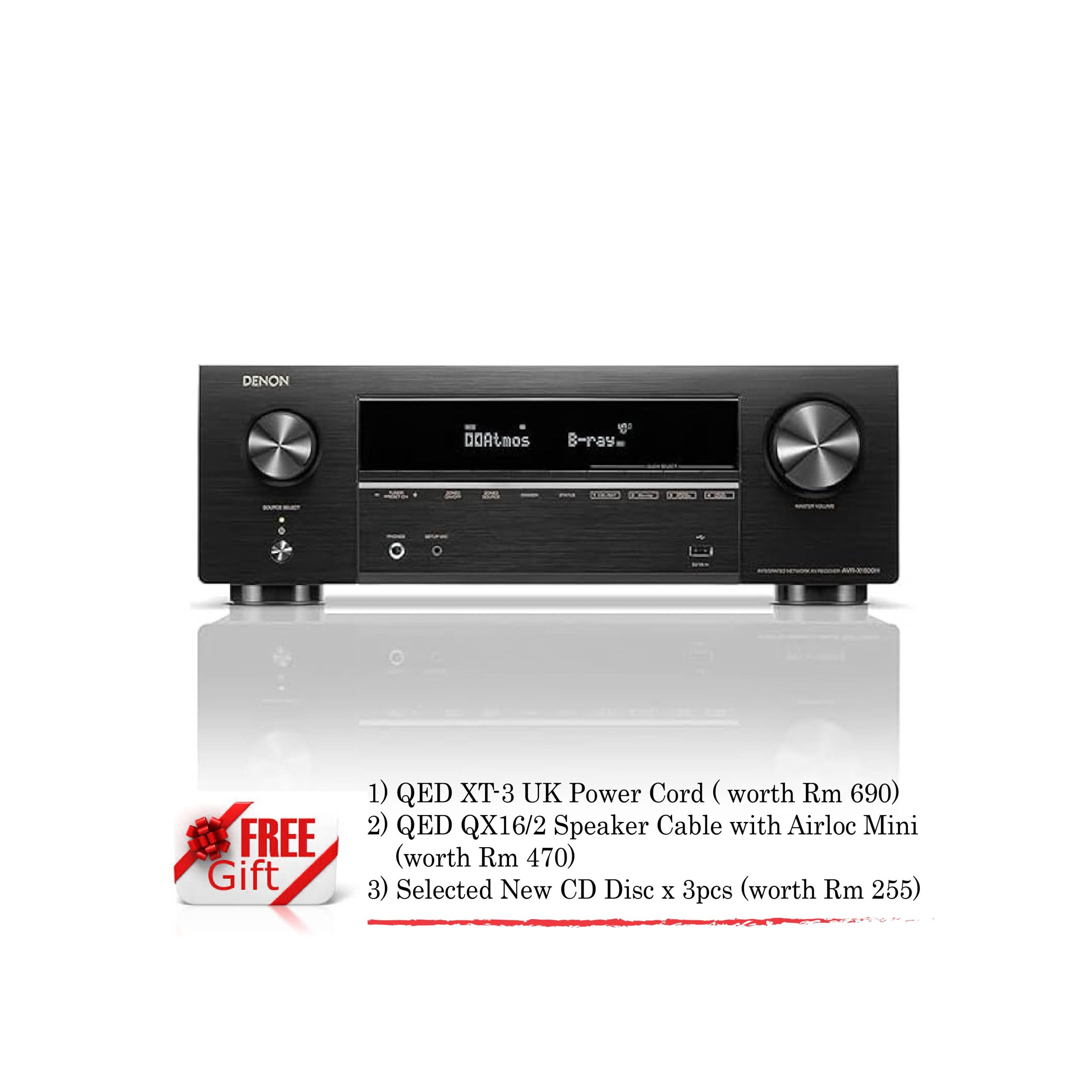 DENON AVR-X1800H 7.2チャンネル AVレシーバー Denon AVR-X1800H - 7.2 Channel 8K AV receiver with Dolby Atmos