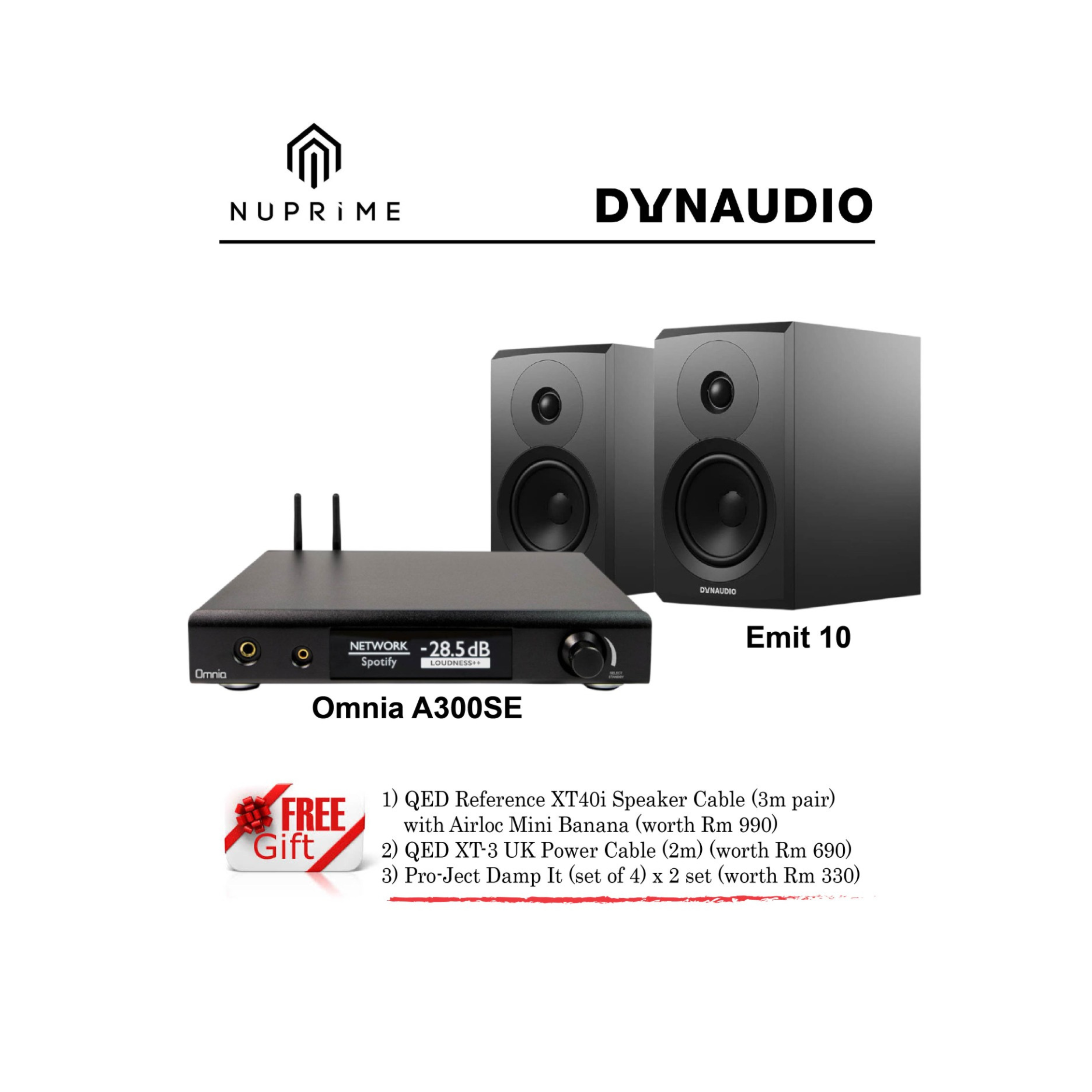 Dynaudio Emit 10 NuPrime Omnia A300SE Hifi Package