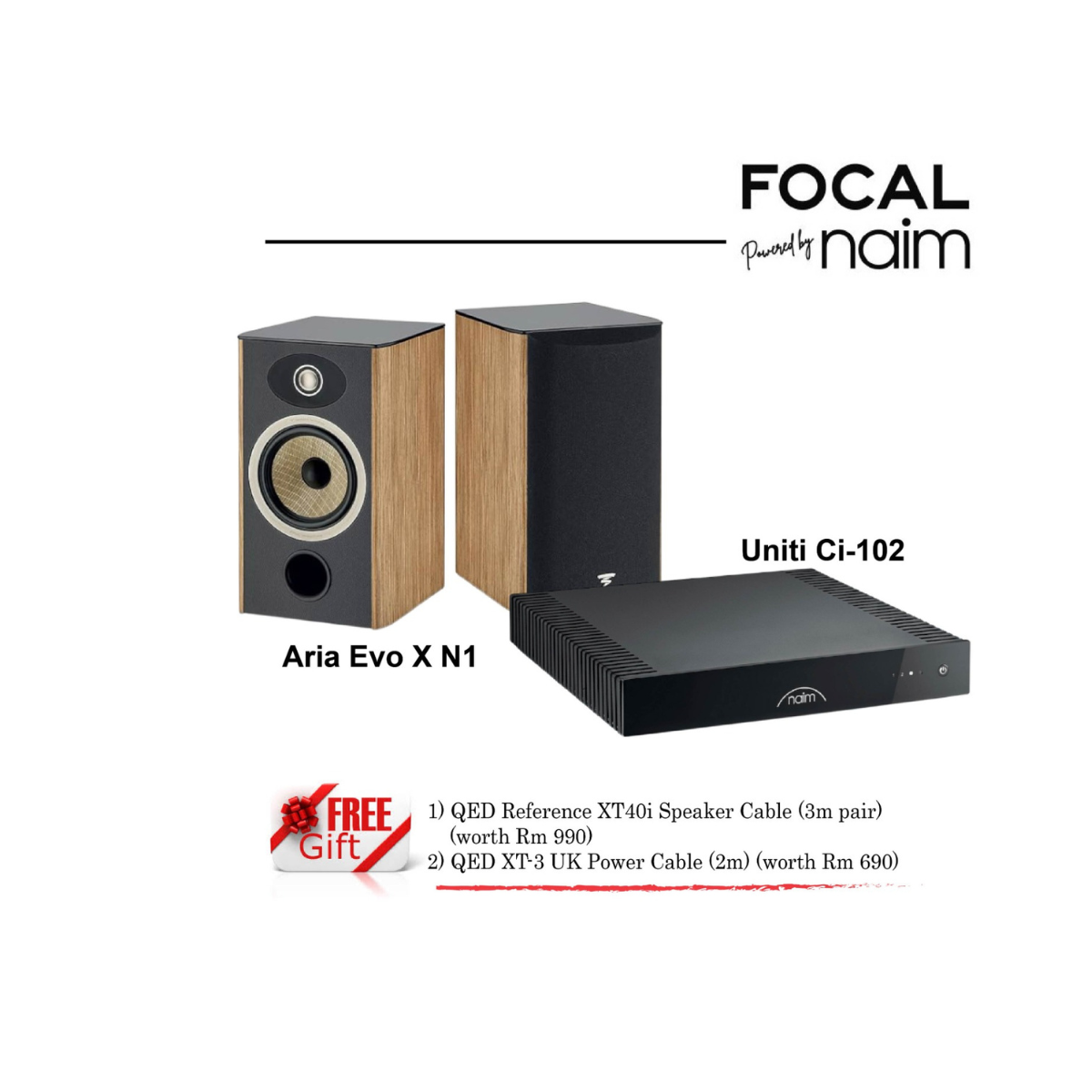 Focal Aria Evo X N1 Naim Uniti Ci-102 Hifi Package