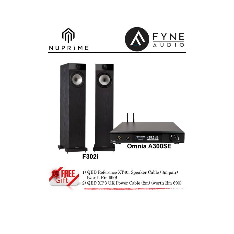 Fyne Audio F302i NuPrime Omnia A300SE Hifi Package