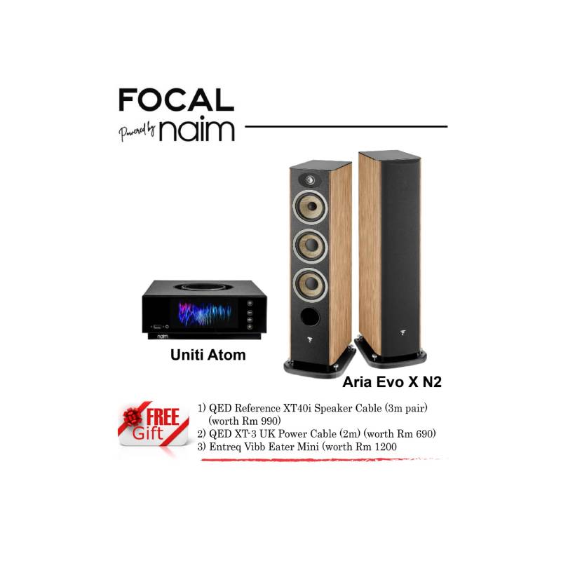 Focal Aria Evo X N2 Naim Uniti-Atom Hifi Package