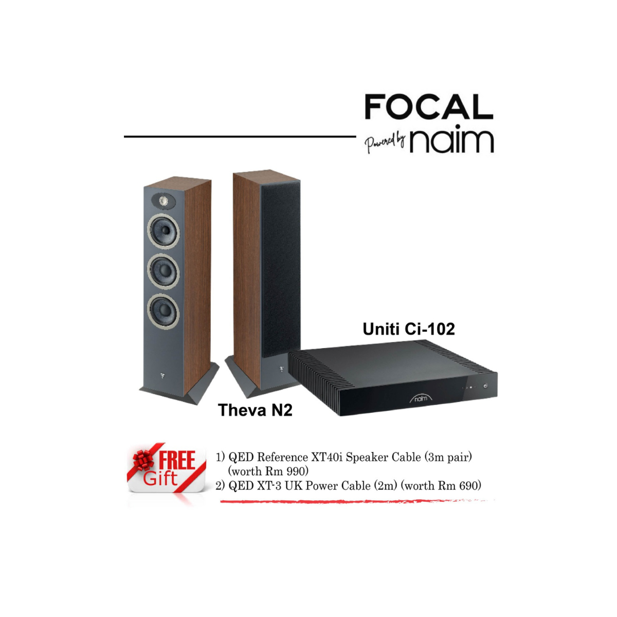 Focal, Theva N2 Naim Audio, Uniti Ci-102, Hifi Package