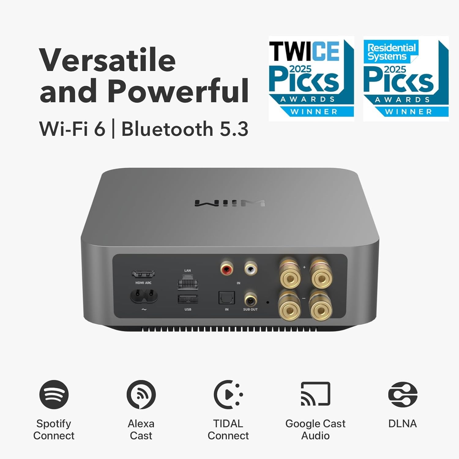WiiM Amp Pro Multiroom Streaming Amplifier