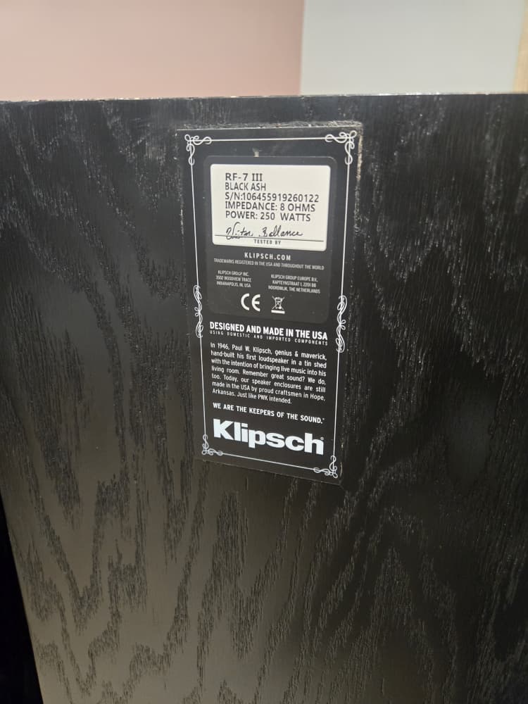 Klipsch RF-7 III Floorstand Speaker (Made In The USA)
