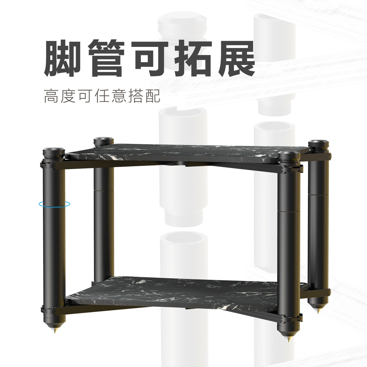 Audio Bastion AR-2 (2-Level) Absolute Isolation Rack