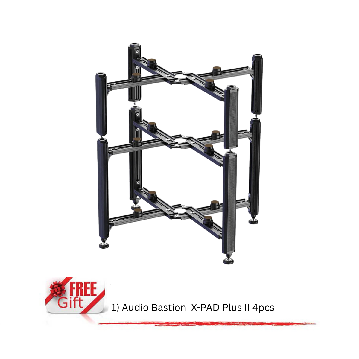 Audio Bastion<br>MR-3 (3-Level)<br> Modular Classic X<br> Audio Rack