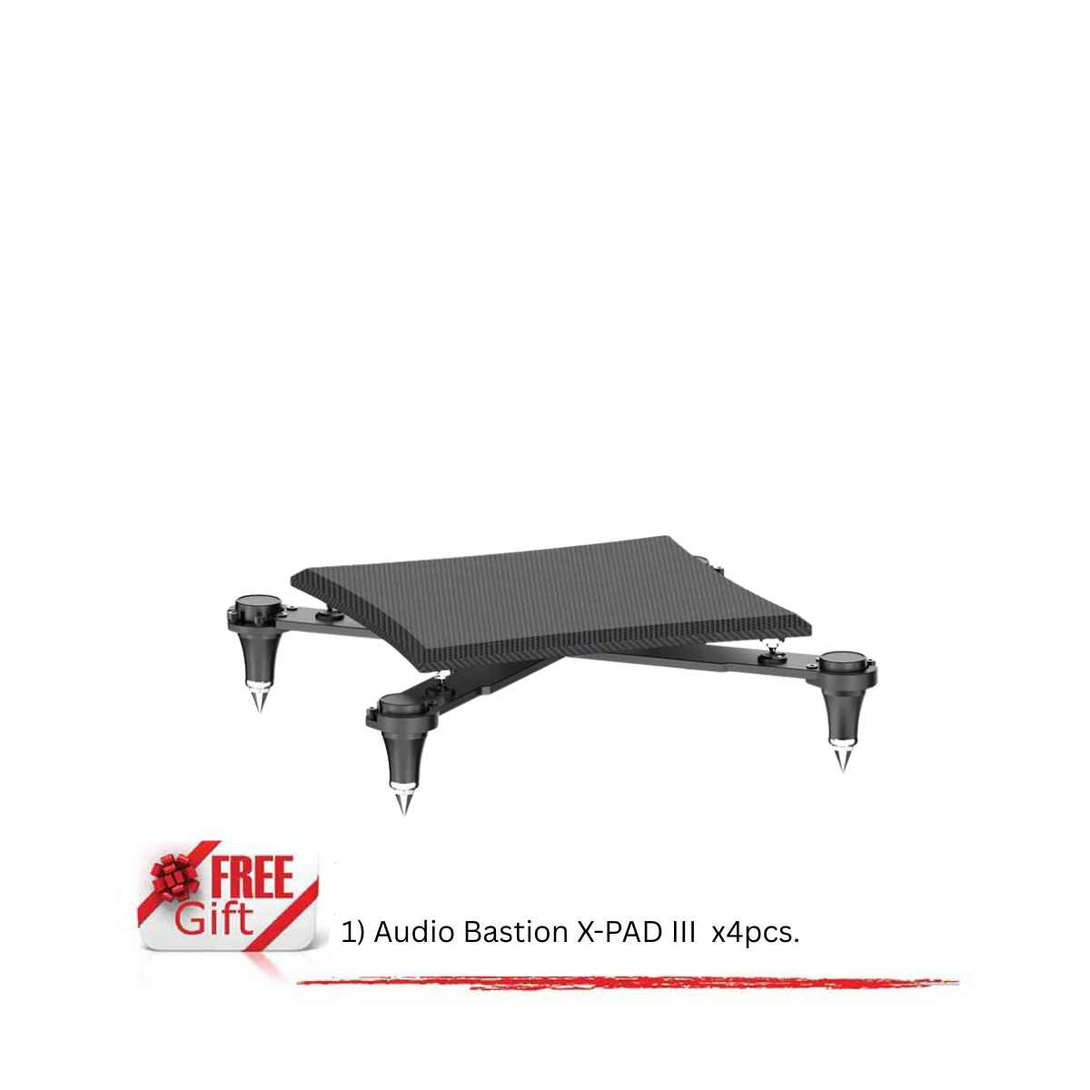 Audio Bastion<br>XR-1D PLUS (1-Level) Reference X<br> Audio Rack<br>Dark Vader Carbon Fiber